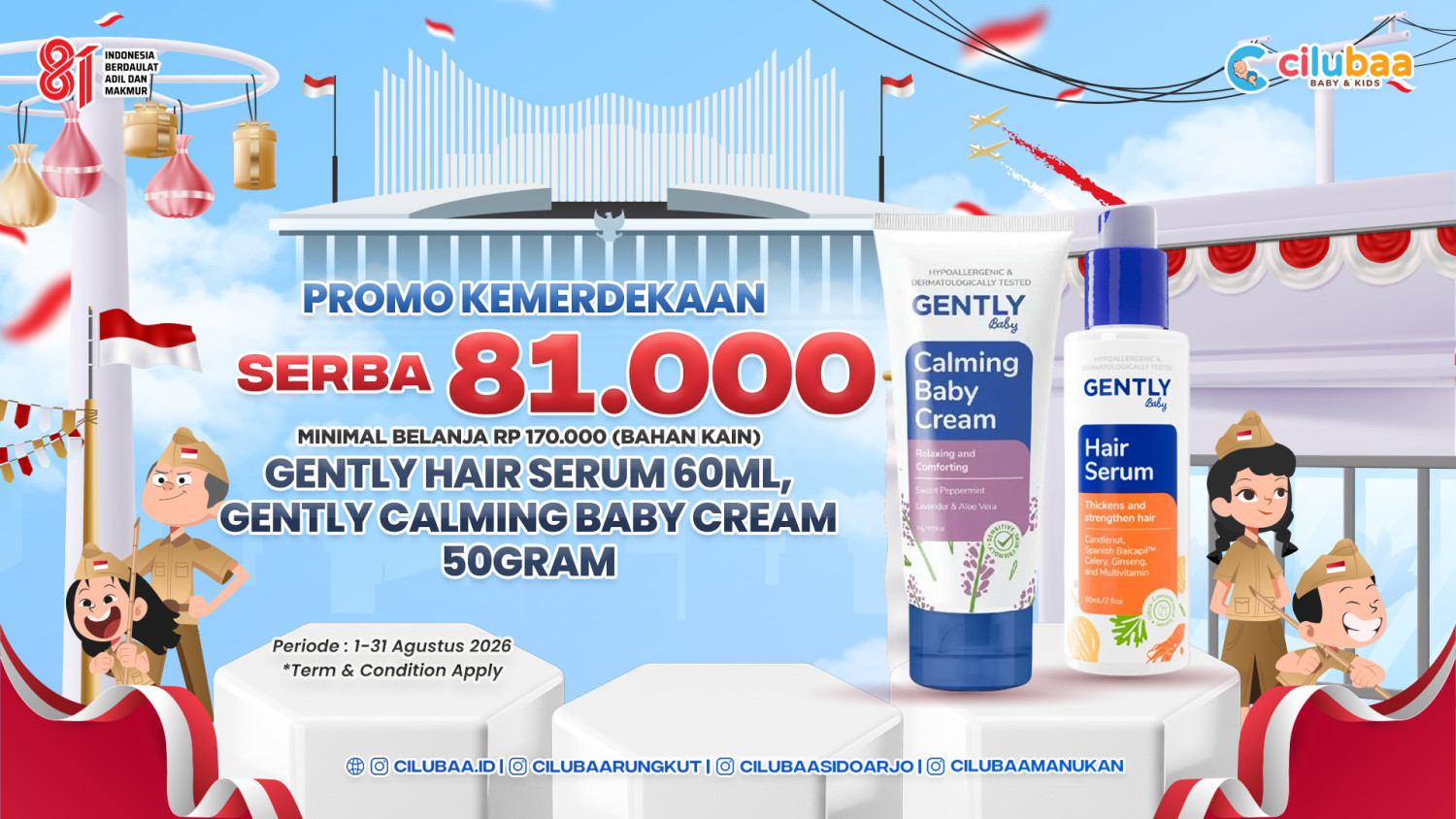 PROMO! Gently Hair Serum/ Gently Calming Baby Cream 50g