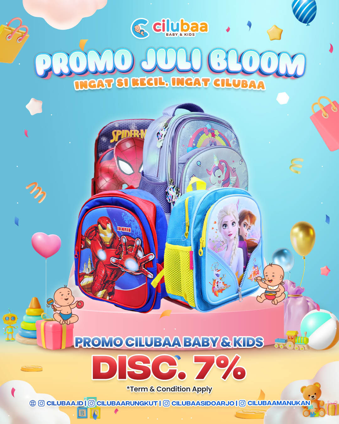 TAS SEKOLAH ANAK DISC. 7% -