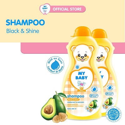 My Baby Shampo Black & Shine 100ml - Rambut Bayi Hitam dan Bersinar
