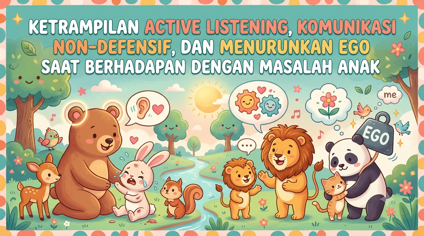 Seni Mendengarkan Tanpa Menghakimi: Keterampilan Active Listening, Komunikasi Non-Defensif, dan Menurunkan Ego Saat Berhadapan dengan Masalah Anak