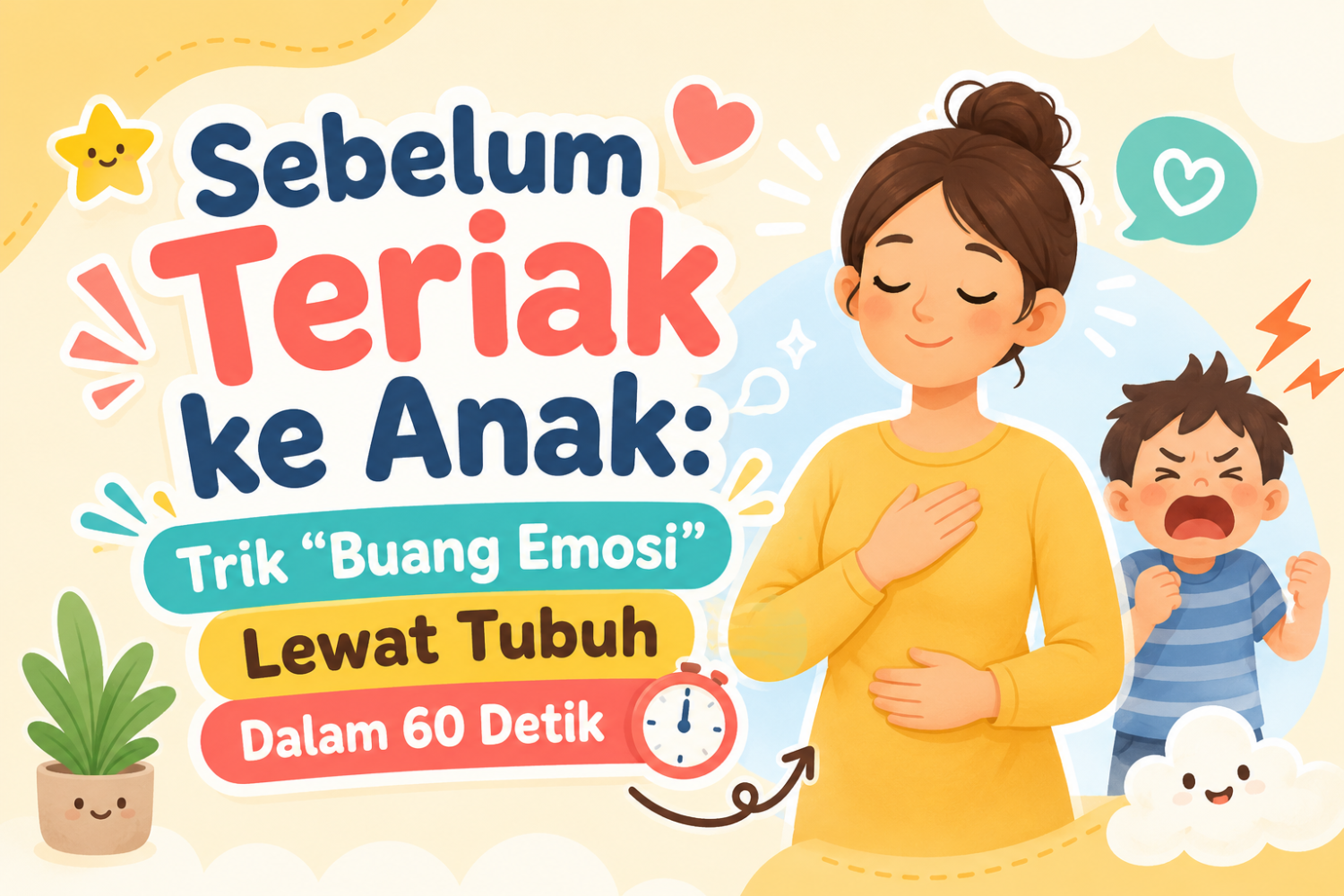Sebelum Teriak ke Anak: Trik "Buang Emosi" Lewat Tubuh Dalam 60 Detik