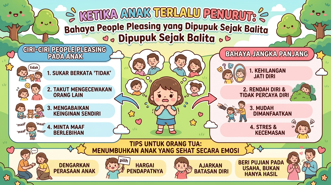 Ketika Anak Terlalu Penurut: Bahaya People Pleasing yang Dipupuk Sejak Balita