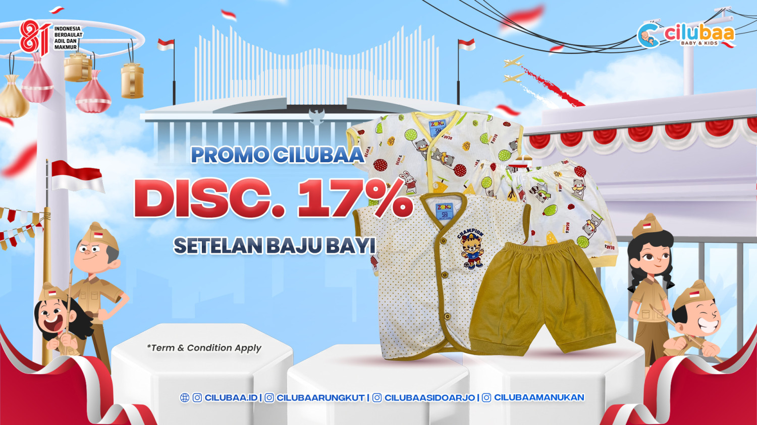 PROMO! Disc. 17% Setelan Baju Bayi