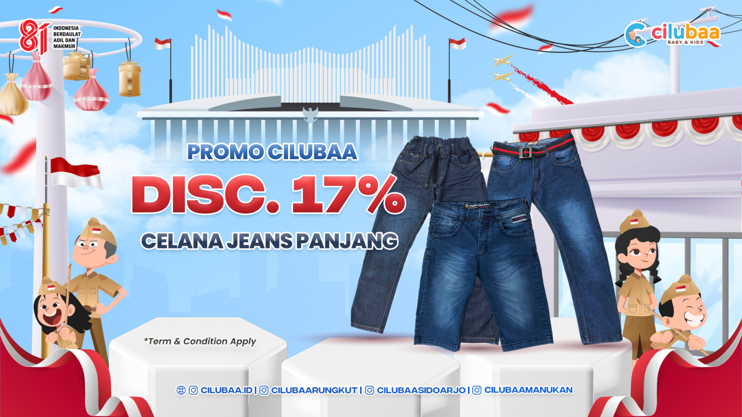 PROMO! Disc. 17% Celana Jeans Panjang