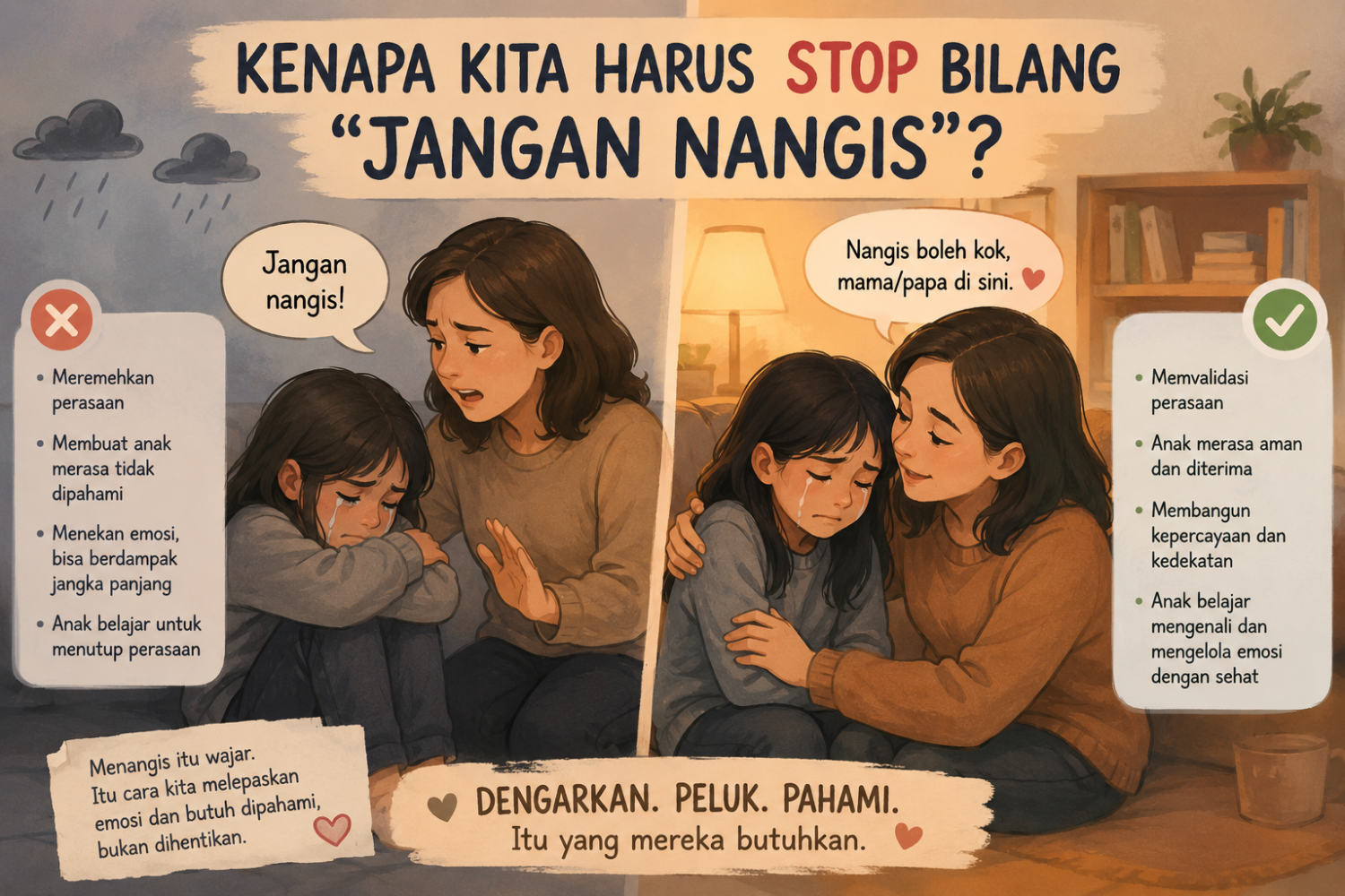 Kenapa Kita Harus Stop Bilang "Jangan Nangis"?