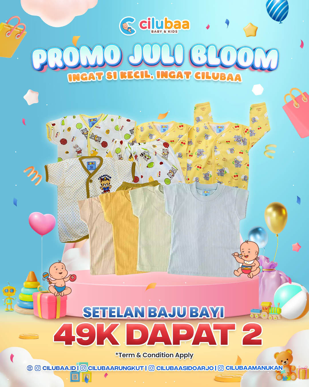 SETELAN BAJU BAYI 49K GET 2 -