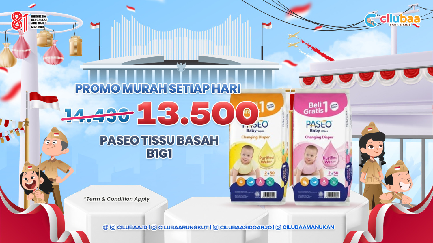 PROMO! Paseo Baby Wipes (B1G1)