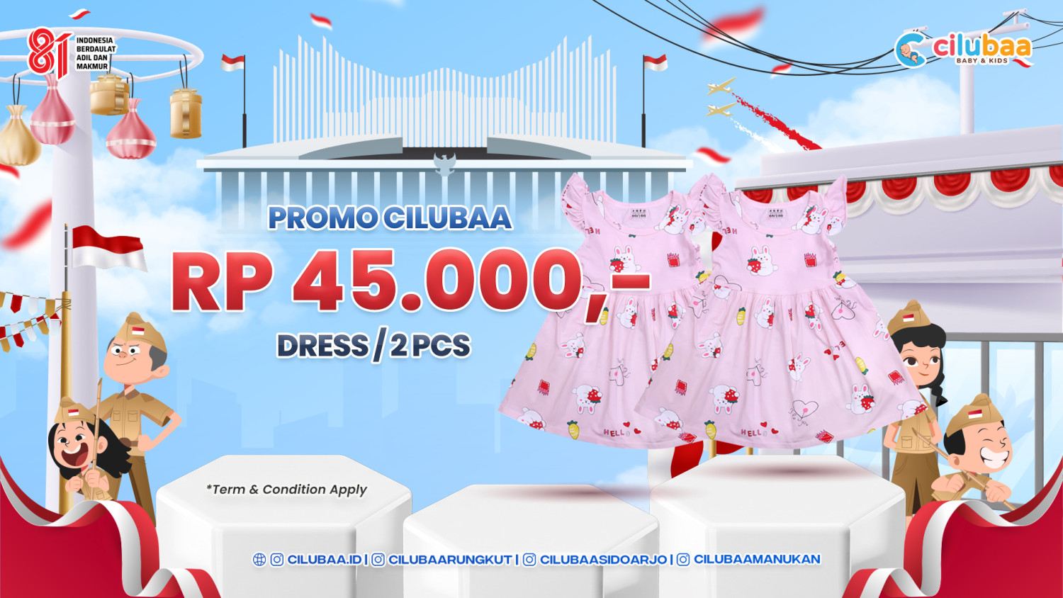 PROMO! 45K Dress/2pcs