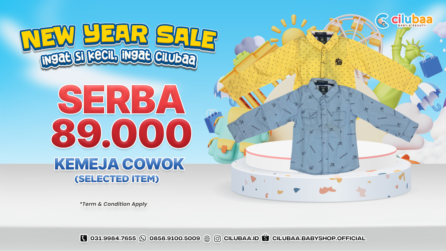 Kemeja Si Kecil tampil keren nggak harus mahal! ✨