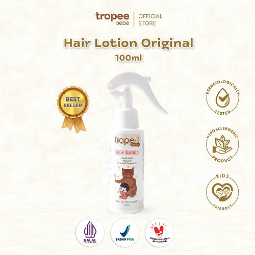 Tropee Hair Lotion 100ml/250ml - Perawatan Rambut Bayi dan Anak