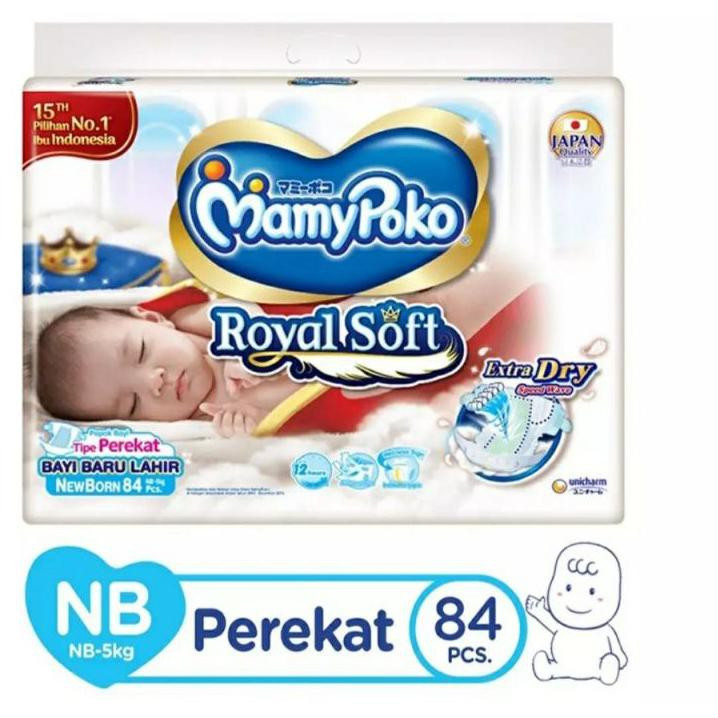Mamy Poko Extra Dry NB84 - Popok Perekat Bayi