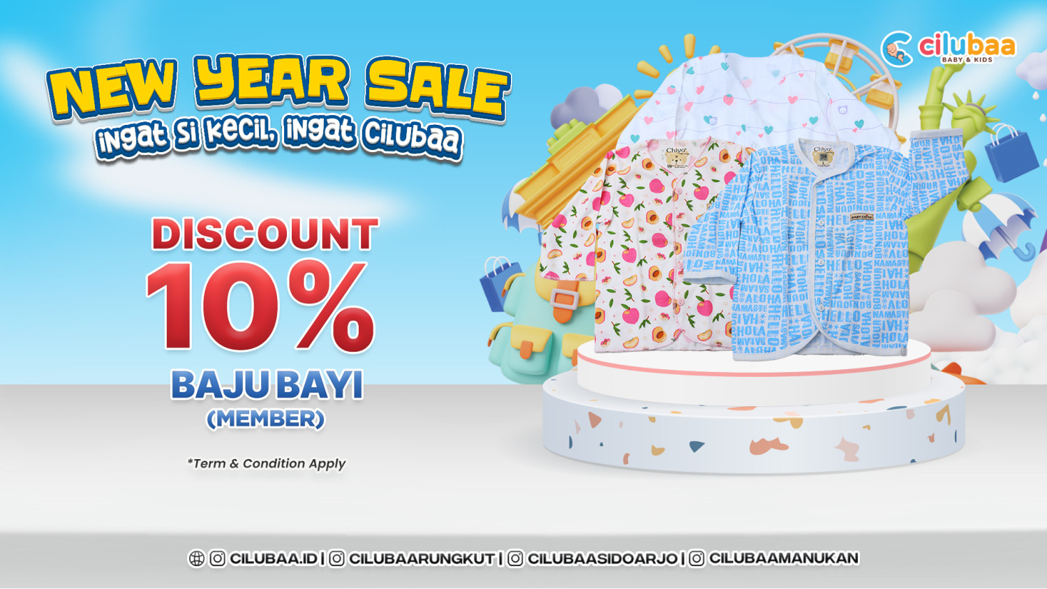 Pesta Diskon Baju Bayi Khusus Member Cilubaa!?