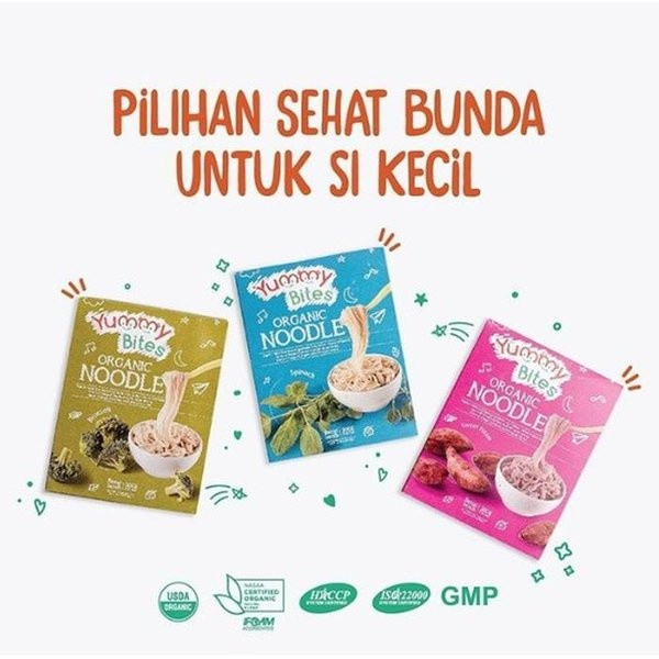 Yummy Bites Organic Noodle 200gr - Mie Bayi Penambah Nafsu Makan