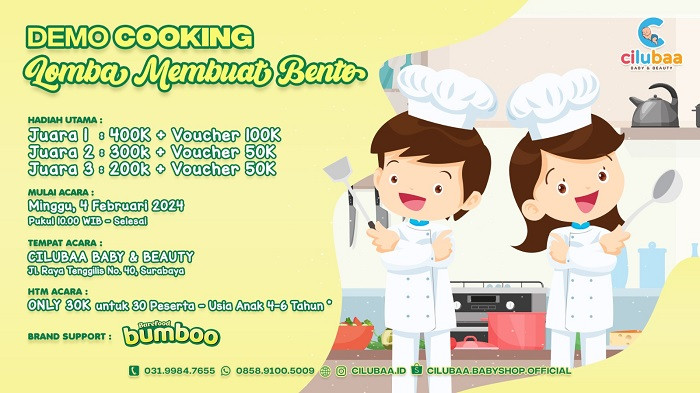 Demo Cooking Lomba Membuat Bento - Cilubaa Baby & Beauty Tenggilis