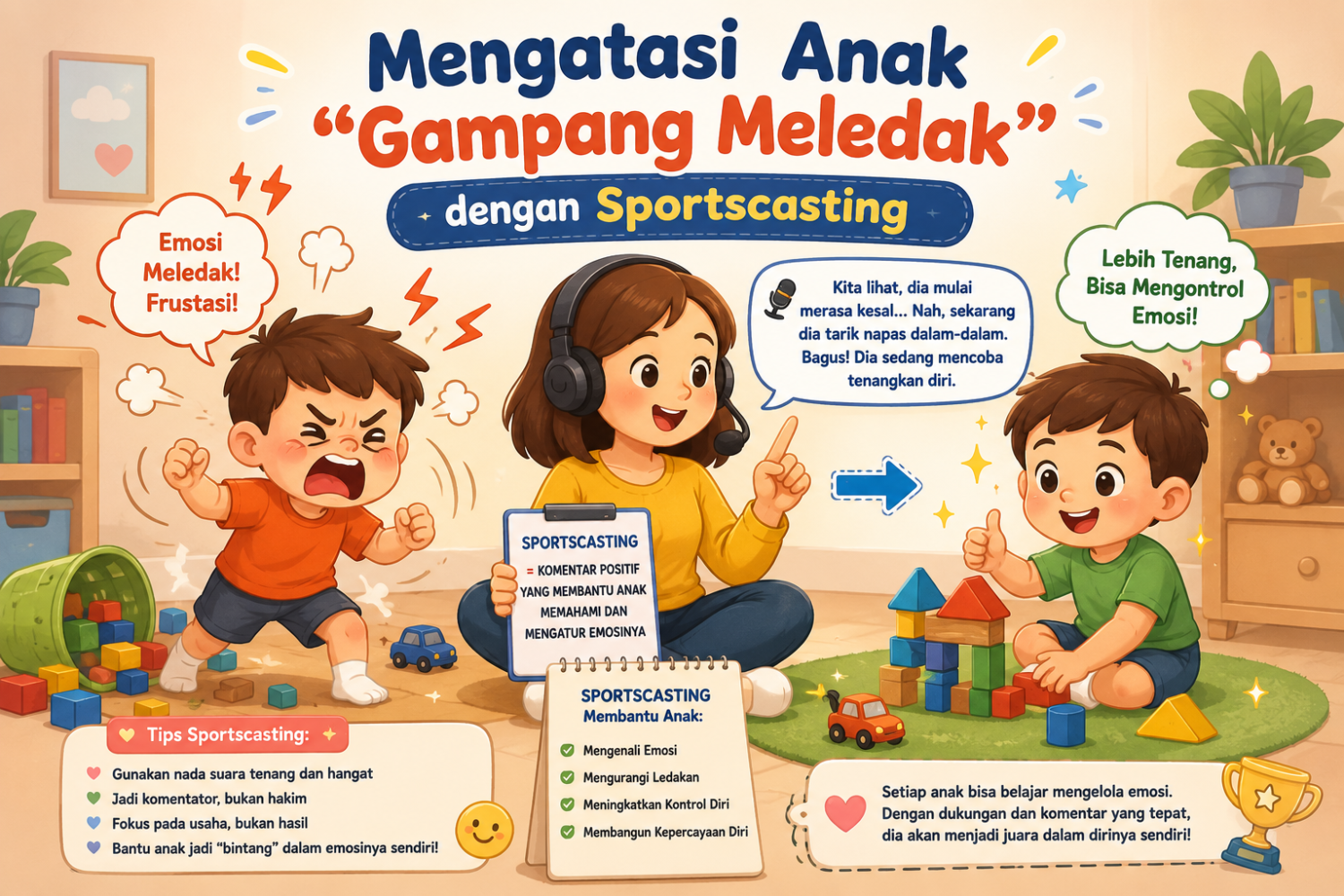Mengatasi Anak "Gampang Meledak" dengan Sportscasting