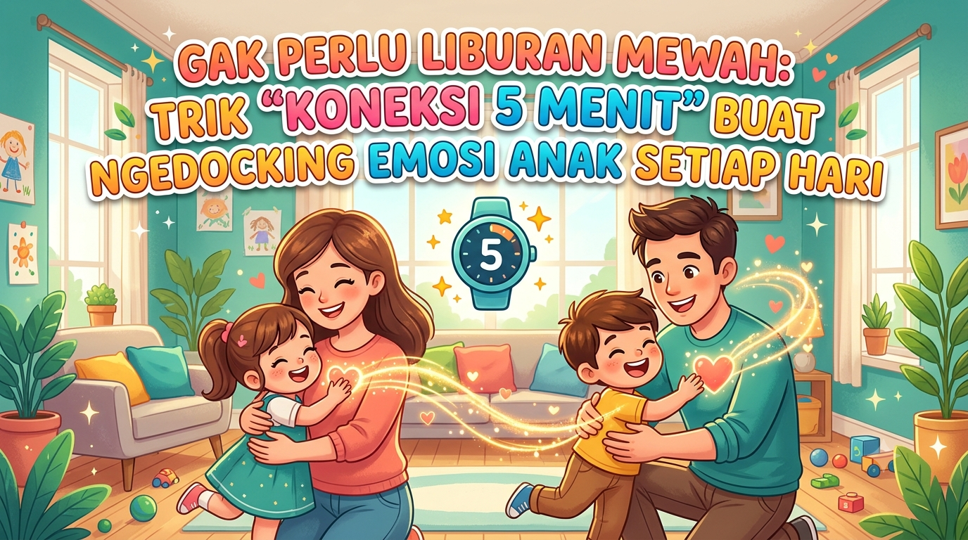 Trik "Koneksi 5 Menit" Buat Ngedocking Emosi Anak Setiap Hari