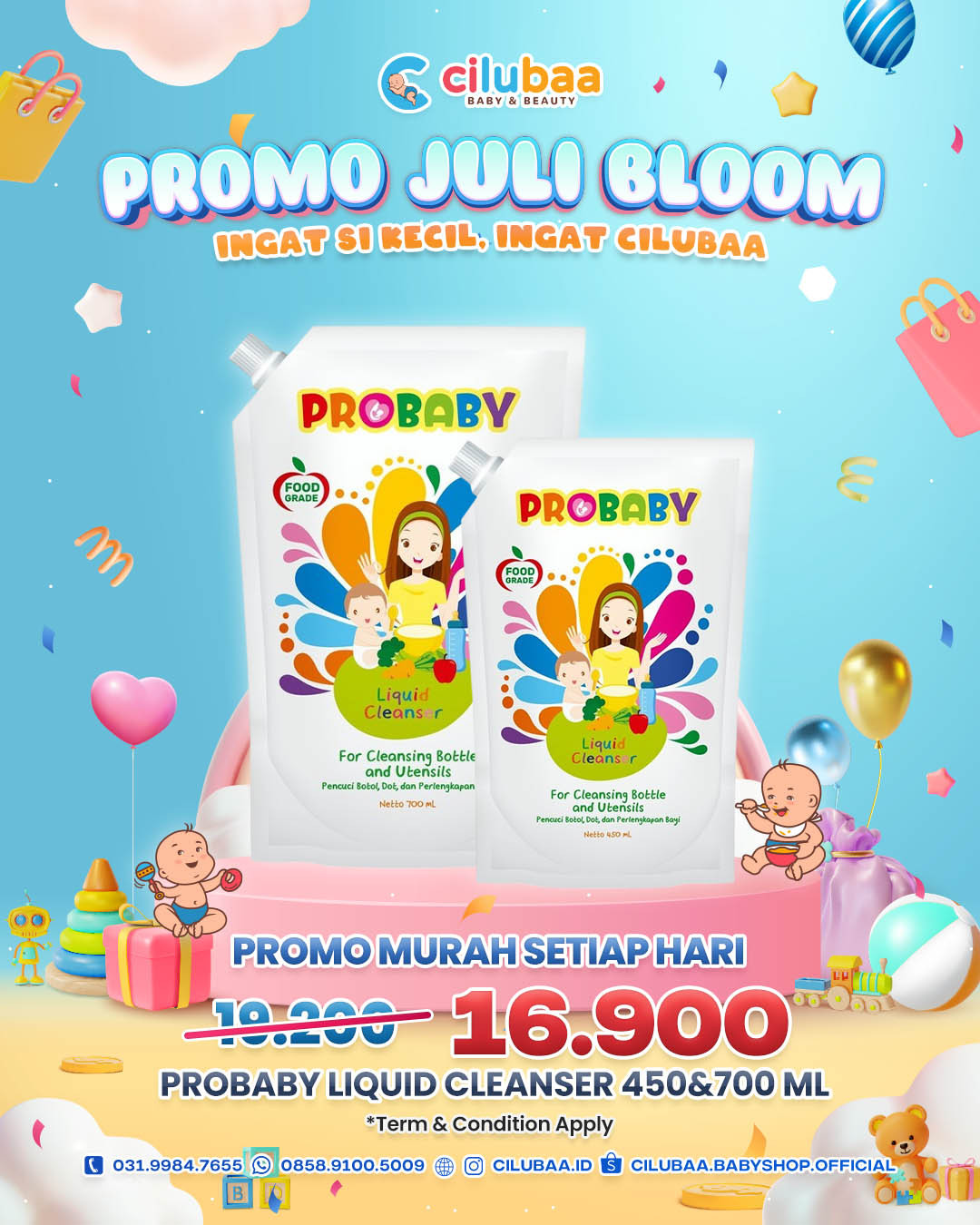 Probaby Liquid Cleanser (450ml & 700ml) Rp16.900!