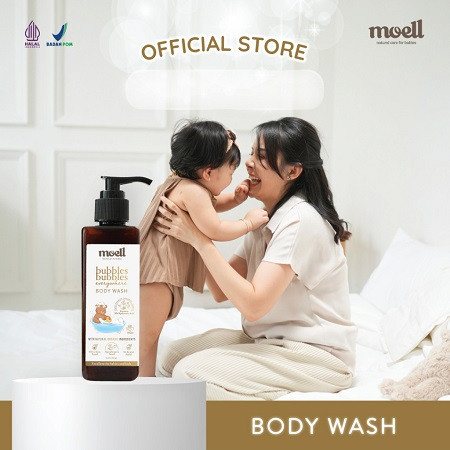 Moell Bubble Everywhere Body Wash 185gr - Sabun Bayi Natural Organik