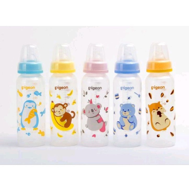 Pigeon Btl Pp Rp 240ml w/s Type Silicone Nipple - Botol Susu Peristaltic Nipple
