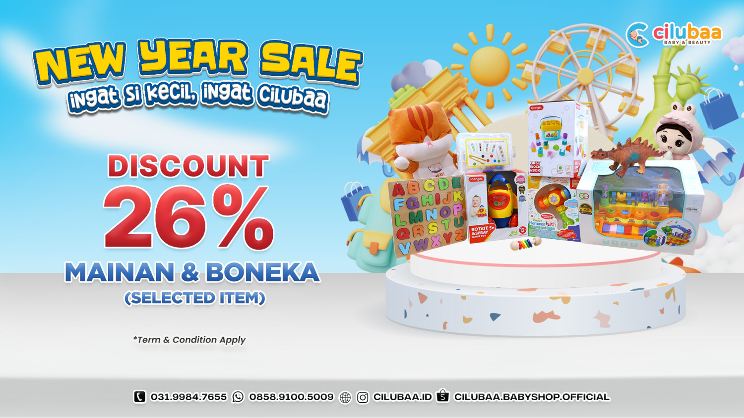 PROMO NEW YEAR SALE: MAINAN & BONEKA DISC. 26%!