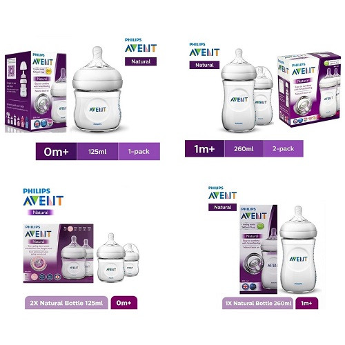 Avent Philips Bottle Natural 125ml & 260ml - Botol Susu Bayi
