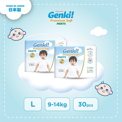 Genki Pants L30/XL26/XXL18 - Popok Celana Bayi