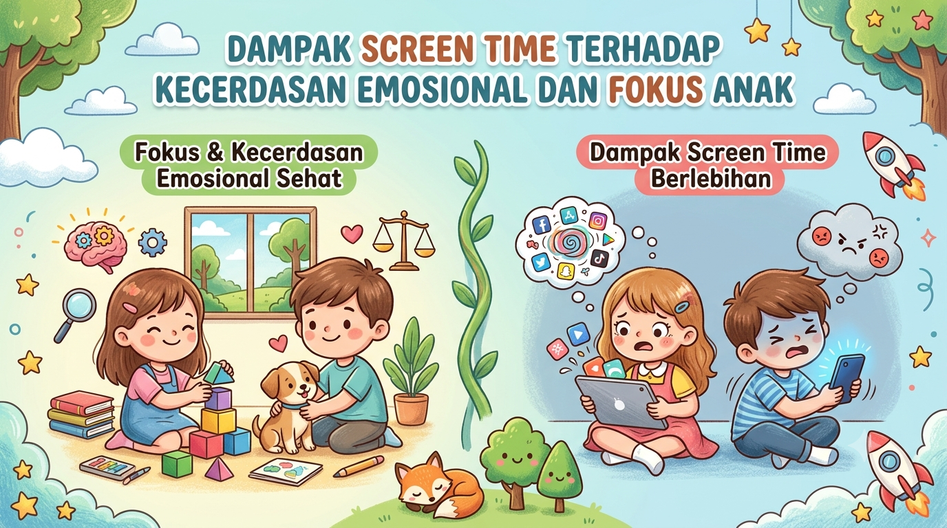 Dampak Screen Time Terhadap Kecerdasan Emosional dan Fokus Anak