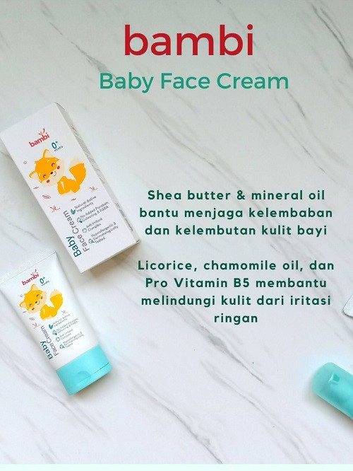 Bambi Baby Face Cream 50ml - Krim Wajah Bayi