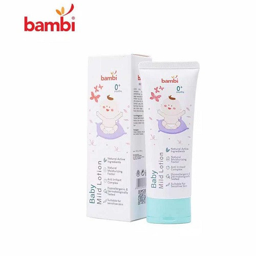Bambi Baby Mild Lotion 100ml - Body Lotion Bayi Kulit Normal/Sensitif