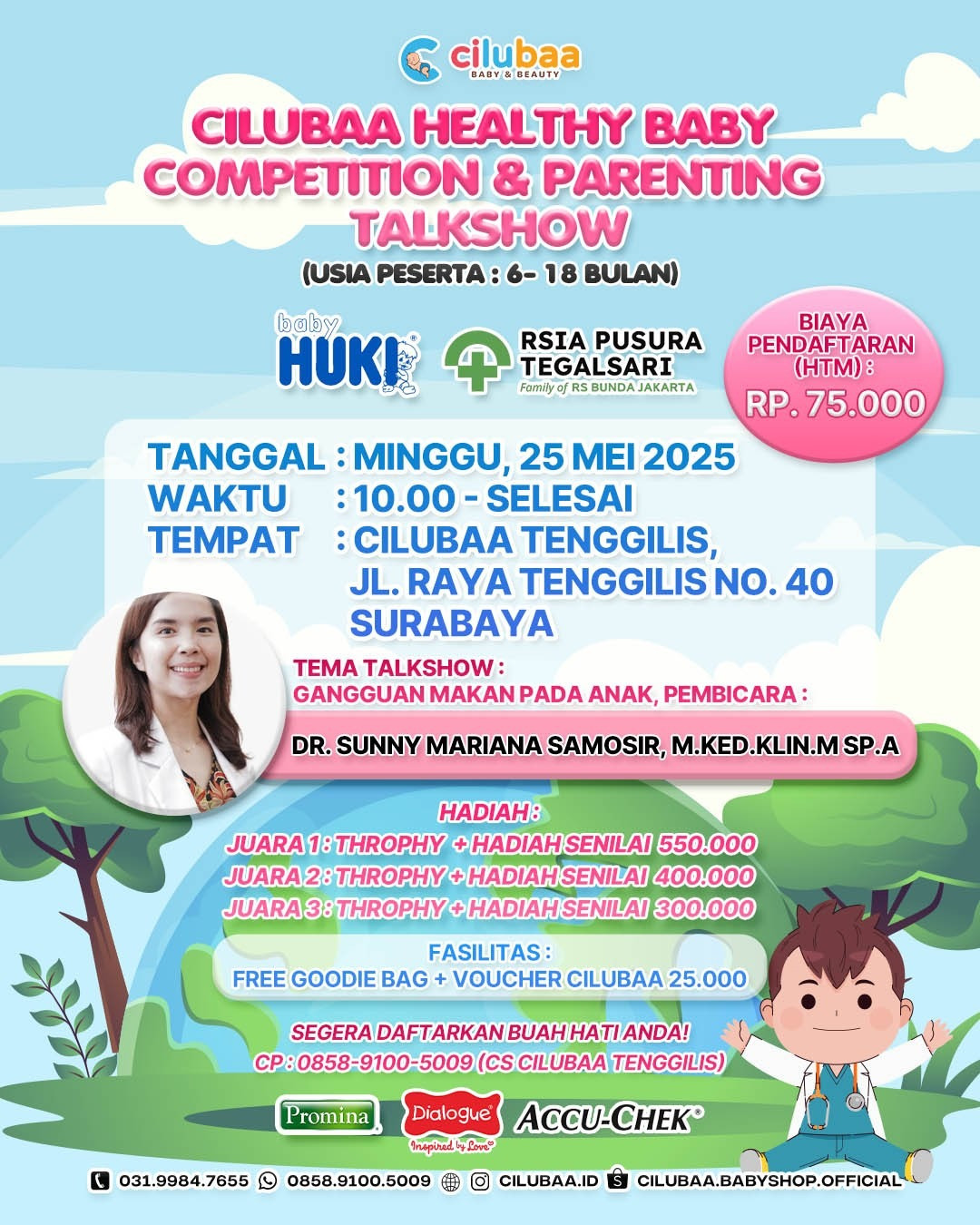 CILUBAA BABY HEALTHY COMPETITION & TALKSHOW PARENTING ? Bareng Huki Baby & RSIA Pusura Tegalsari