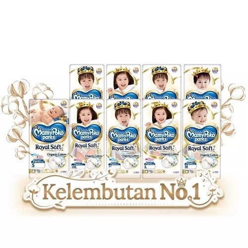 Mamy Poko Pants Royal Soft Girls M42/L34/XL30/XXL24/XXXL24 - Popok Celana Bayi