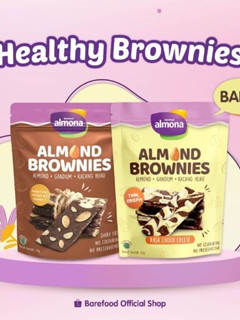 Almona Almond Brownies 90gr - Snack Sehat Aman Bumil & Busui