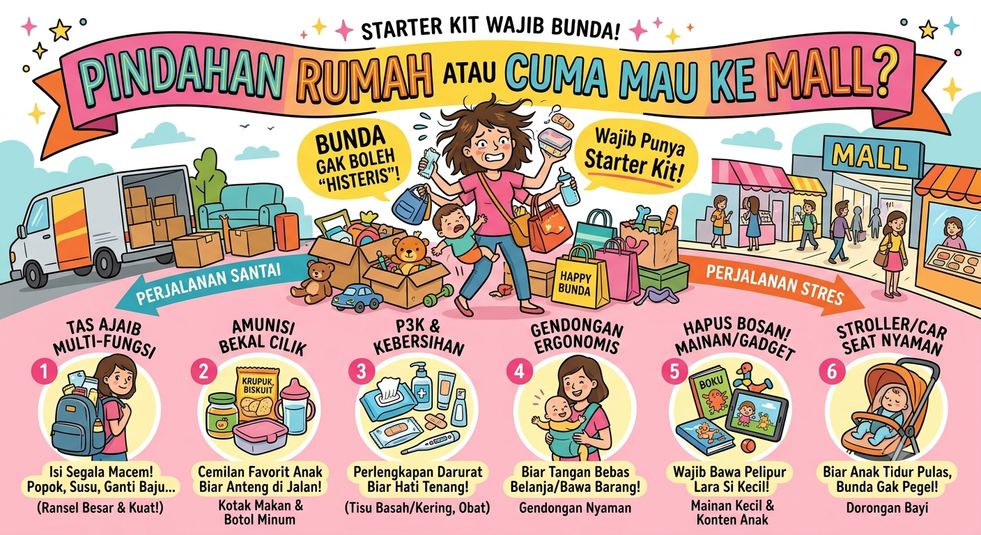 Ini Starter Kit Wajib Bunda Biar Gak "Riweuh" di Jalan!