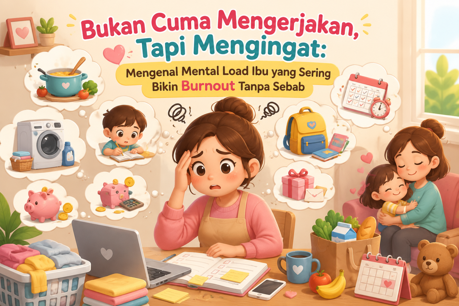 Bukan Cuma Mengerjakan, Tapi Mengingat: Mengenal Mental Load Ibu yang Sering Bikin Burnout Tanpa Sebab