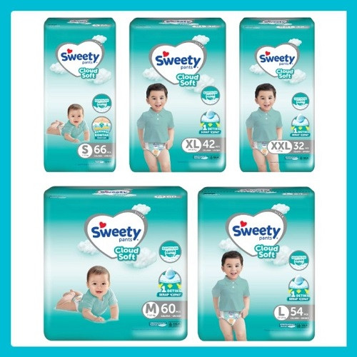 Sweety Silver Pants S32/S66/M30/M60/L54/XXL36 - Popok Celana Bayi