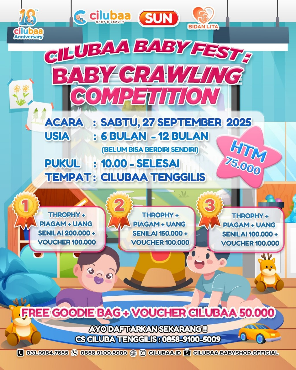 CILUBAA BABY CRAWLING COMPETITION
