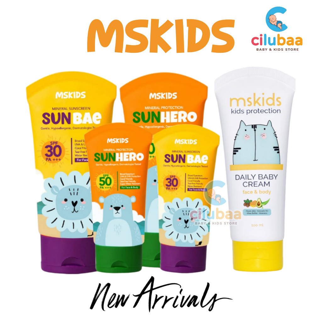 MSKIDS Daily Baby Cream 100 ml Sunbae Mineral  Sunhero Mineral Sunscreen 50ml 100ml