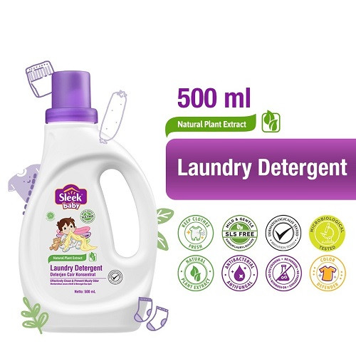 Sleek Baby Laundry 500ml Botol - Detergen Baju