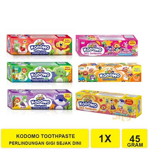 Kodomo Pasta Gigi Junior Aneka Rasa 45gr - Pasta Gigi Anak