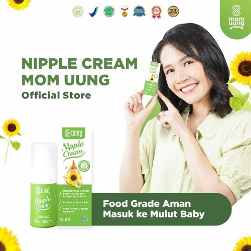 Mom Uung Nipple Cream 15ml - Krim Puting Aman Untuk Baby